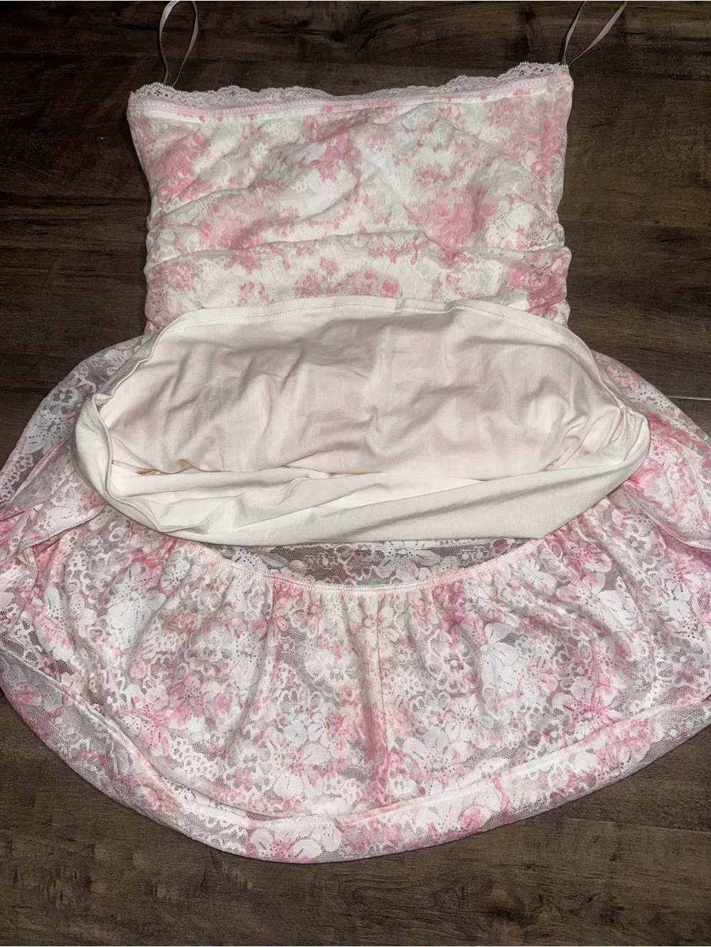 Victoria's Secret PINK x LoveShackFancy Strapless Lace Mini Dress XS NWT - Picture 7 of 11